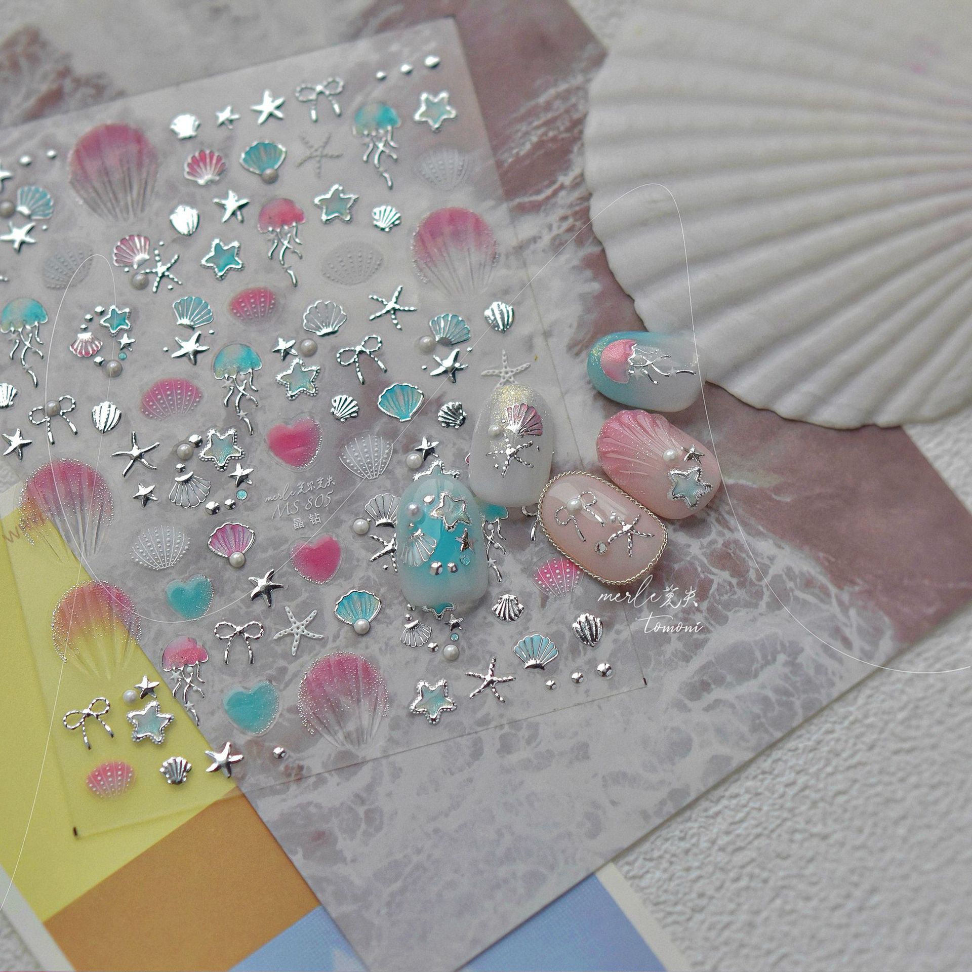 1PCS Jellyfish Starfish Shells - Nail Art Vampire ulasan dan harga
