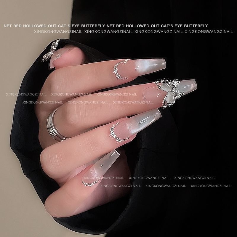 5Pcs Butterfly Nail Art Jewelr - Nail Art Vampire ulasan dan harga