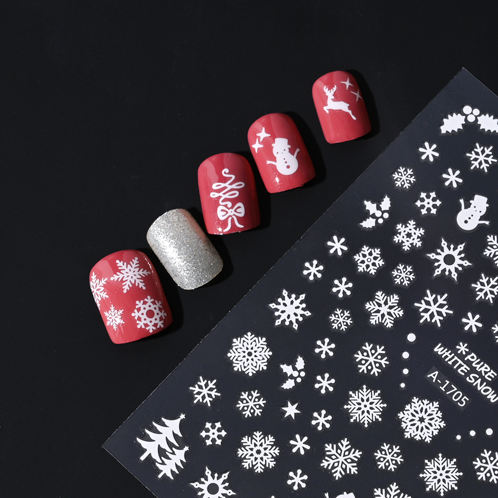 1pcs Winter Snowflake Nail Art - Nail Art Xmas Stickers ulasan dan harga
