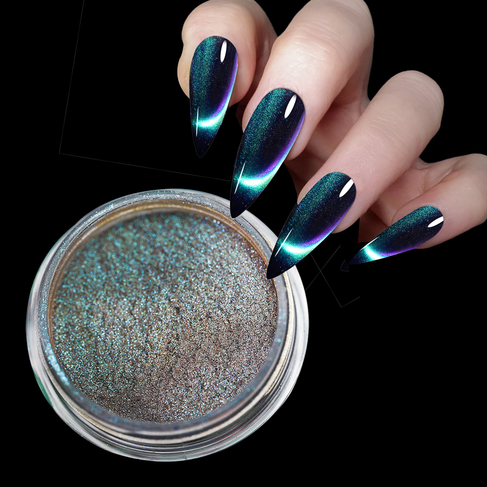 9D HD Cat Magnet Nail Powder S - Nail Glitter Chrome ulasan dan harga
