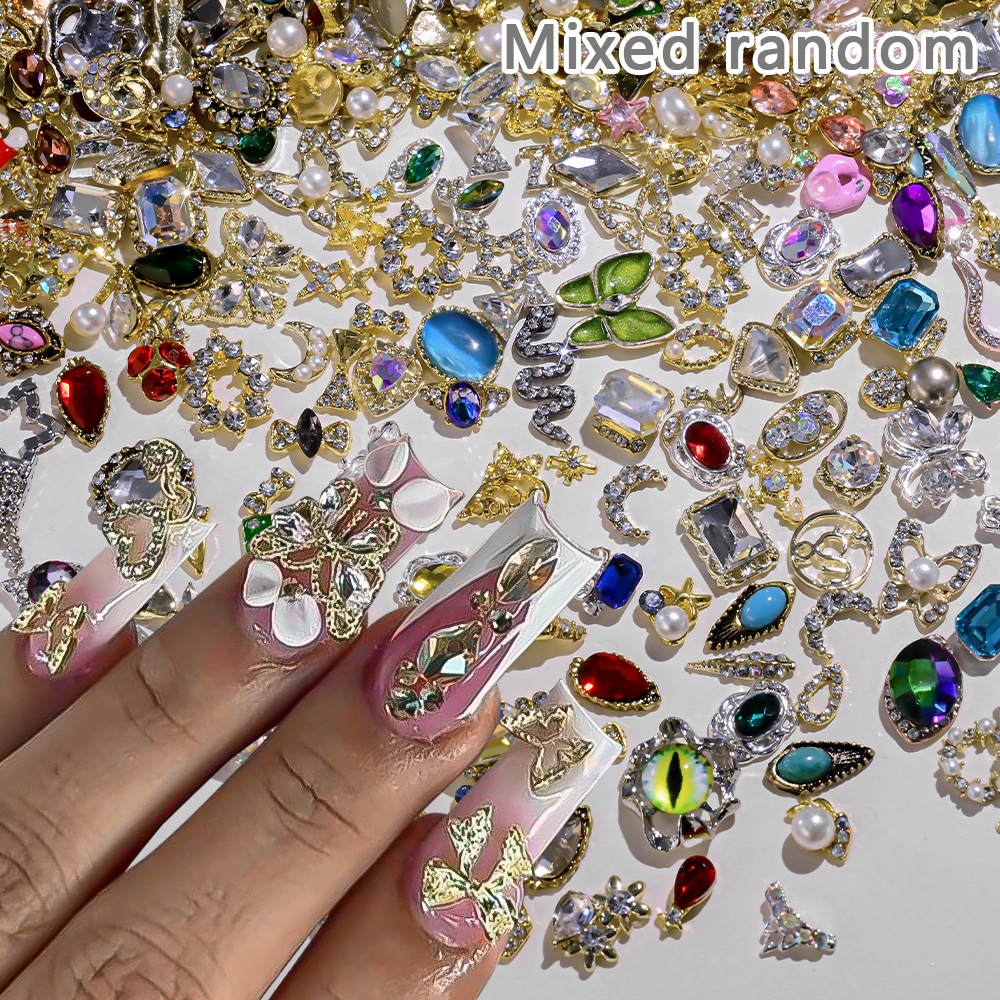 50Pcs 3D Random Luxury Nail Ch - Nail Art Vampire ulasan dan harga