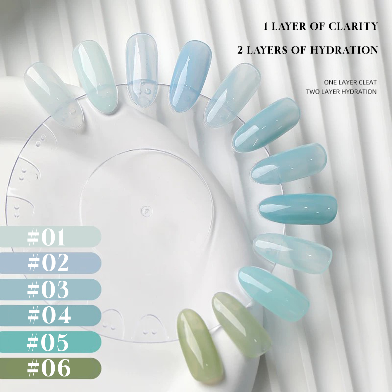 MIANEL Hokkaido Blue Nail Gel  - Nail Art Ice Blue ulasan dan harga