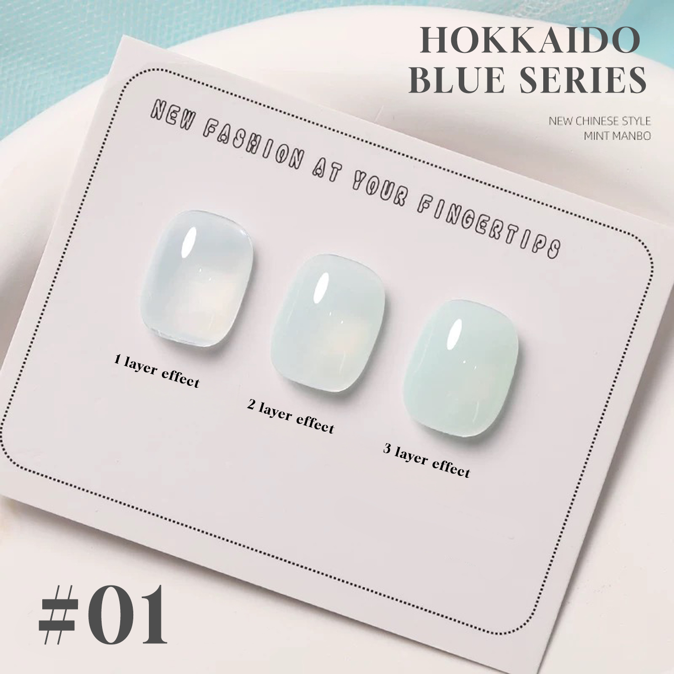 MIANEL Hokkaido Blue Nail Gel  - Nail Art Ice Blue ulasan dan harga