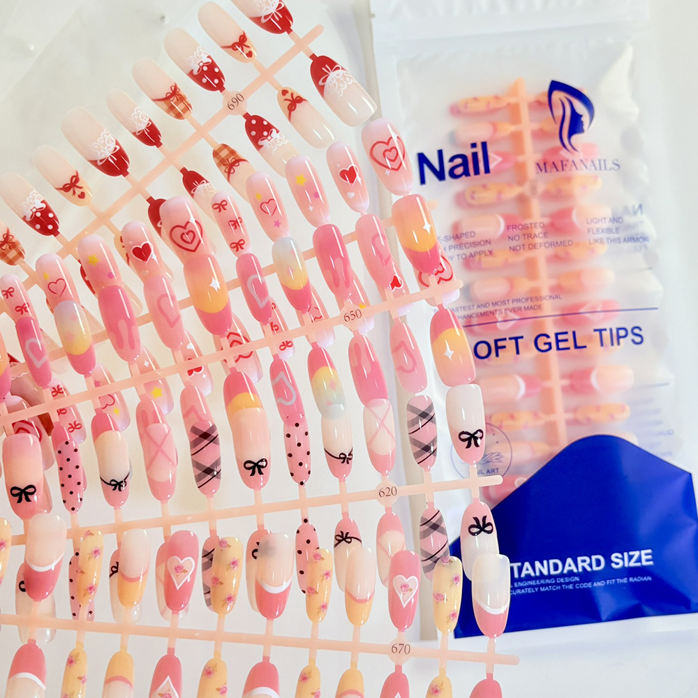 150Pcs/Bag Valentine's Day Fre - Nail Art Extension ulasan dan harga