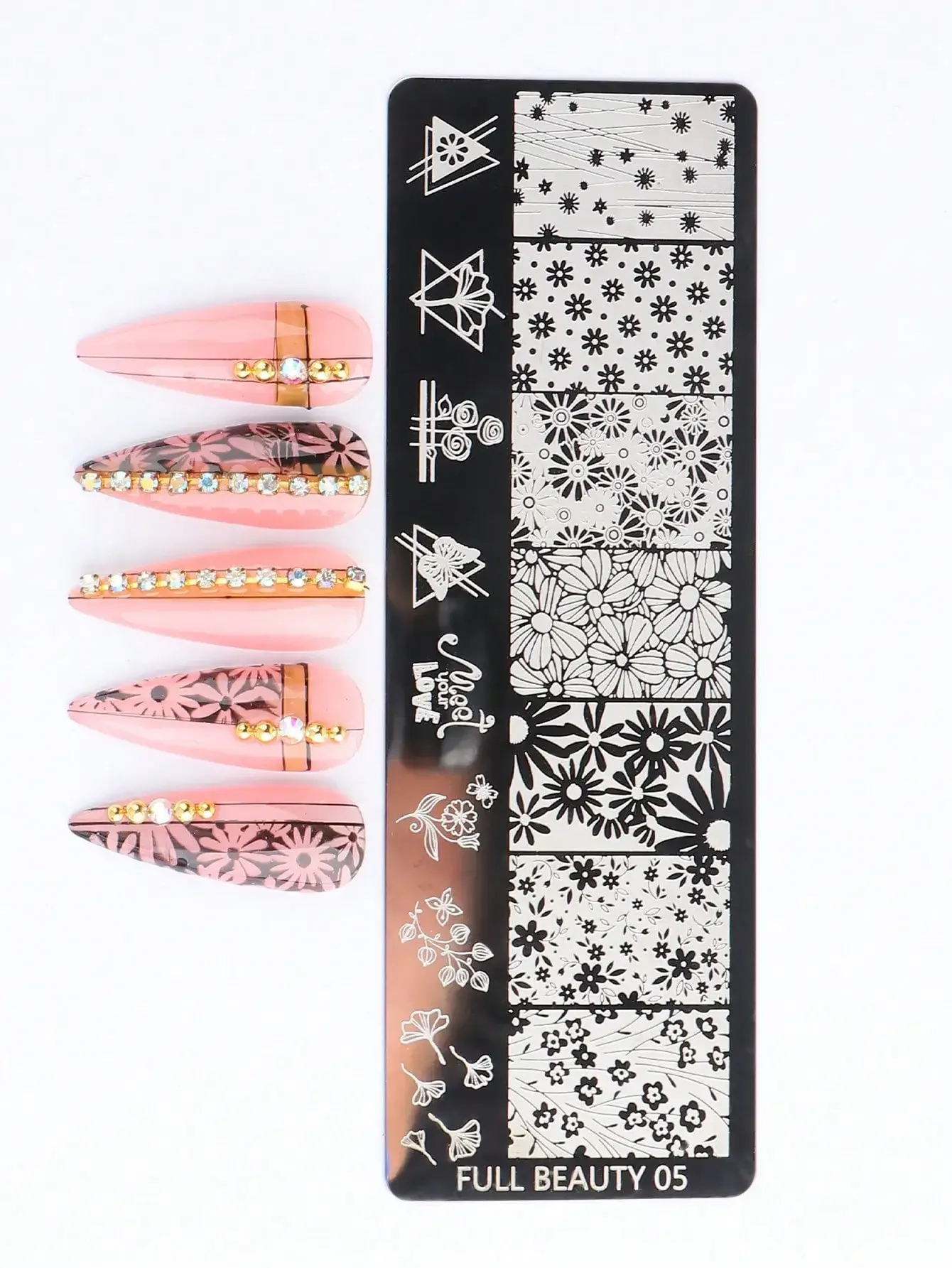 1pc Vintage Daisy Flower Nail  - Nail Art Vintage ulasan dan harga