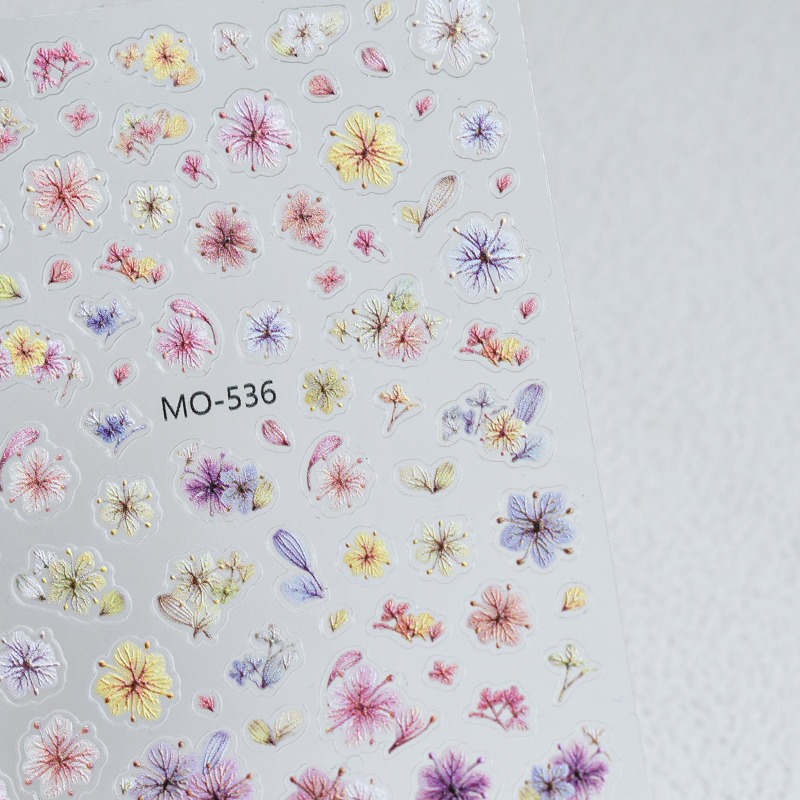 Ins Dried Flower Nail Art Stic - Nail Art Ombre Glitter ulasan dan harga