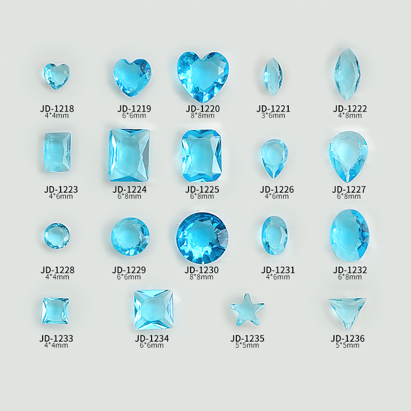 30PCS Brief Ice Transparent Se - Nail Art Ice Blue ulasan dan harga