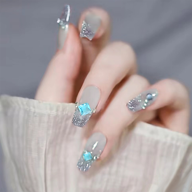 30PCS Brief Ice Transparent Se - Nail Art Ice Blue ulasan dan harga