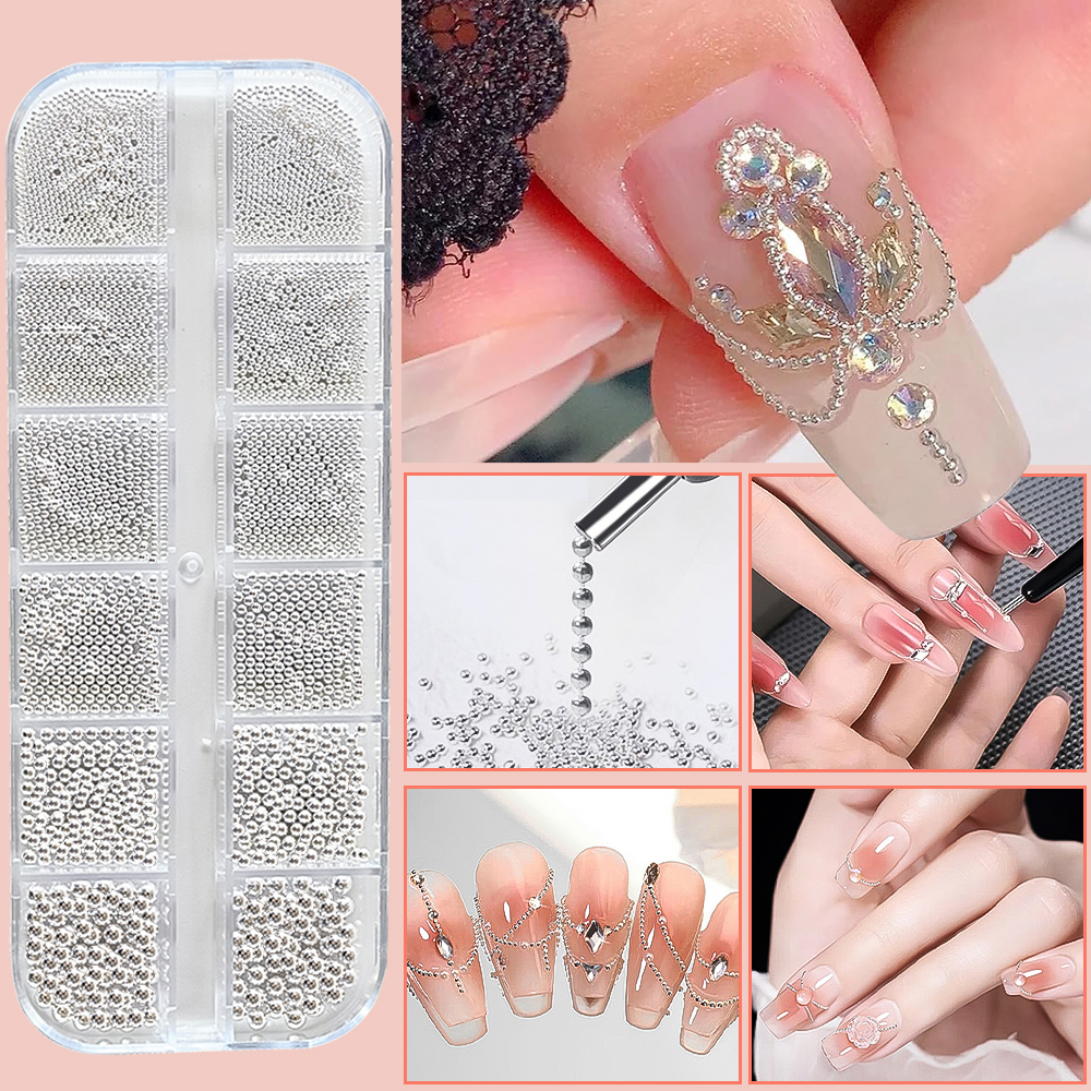 12Grids Mini Caviar Beads Nail - Nail Art Vampire ulasan dan harga