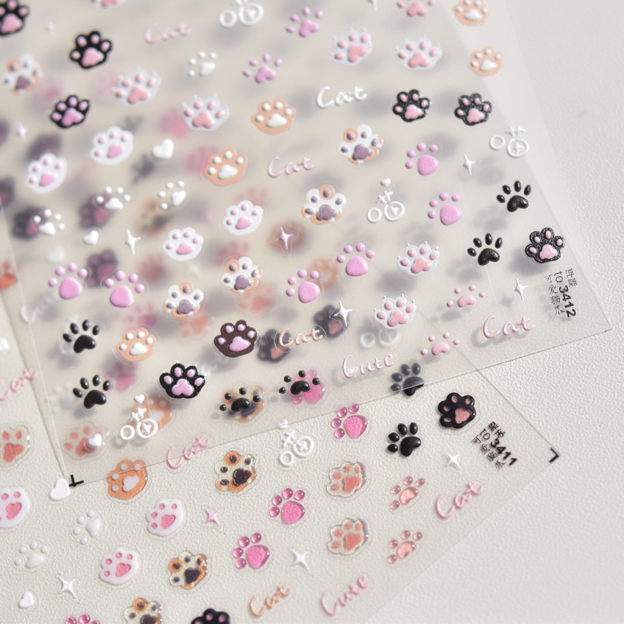 Nail Stickers Cat Cute Jelly P - Nail Art Vampire ulasan dan harga