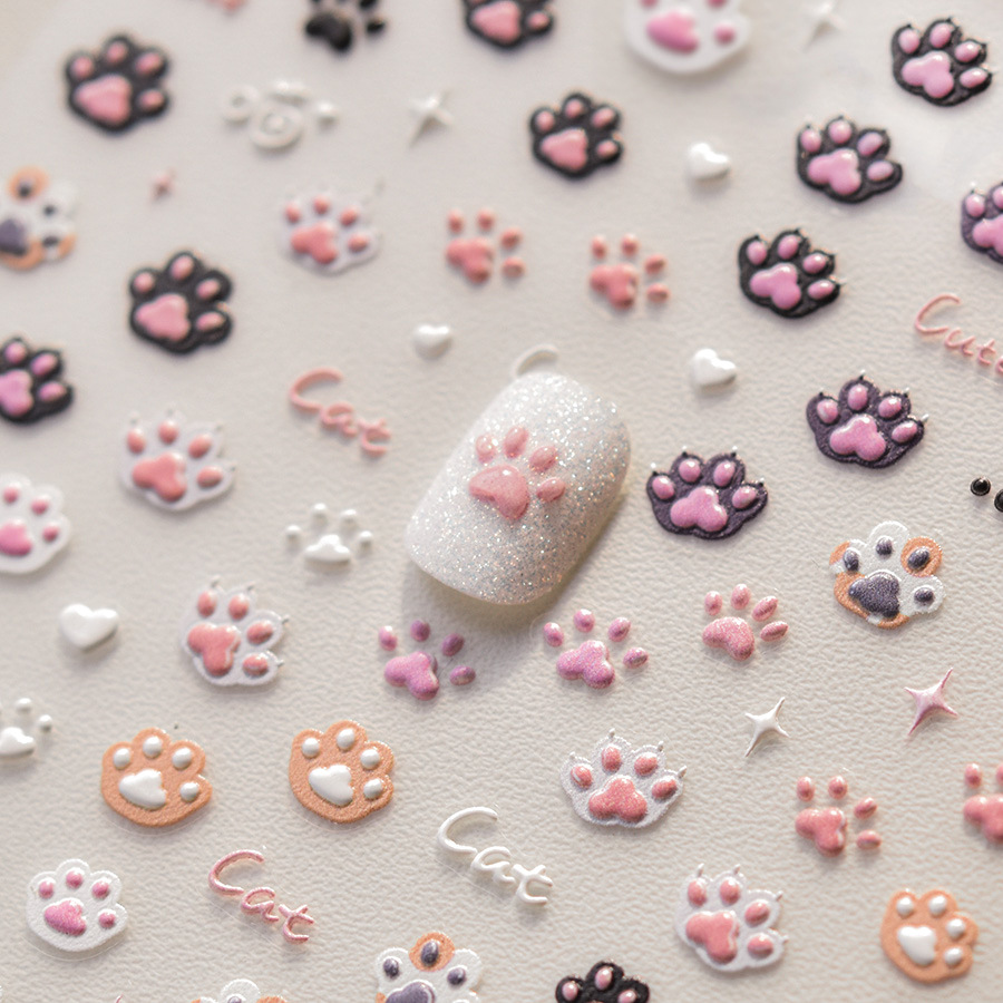 Nail Stickers Cat Cute Jelly P - Nail Art Vampire ulasan dan harga