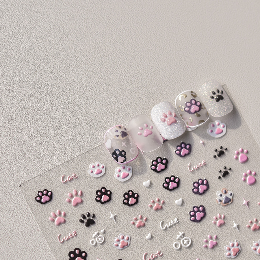 Nail Stickers Cat Cute Jelly P - Nail Art Vampire ulasan dan harga