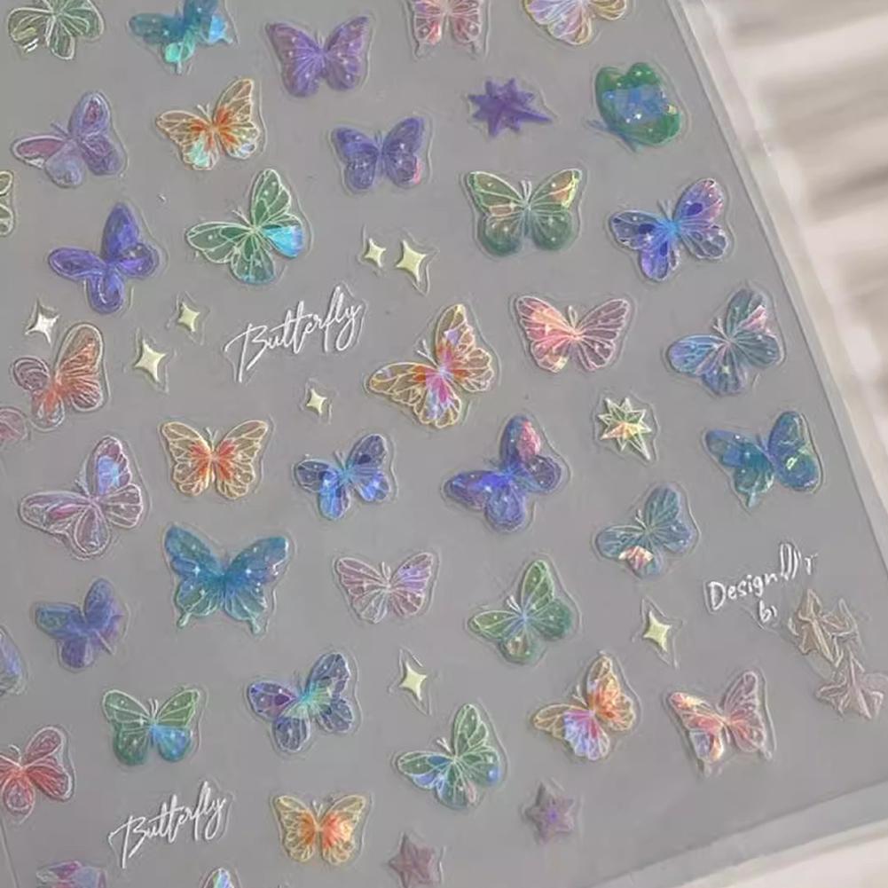 Pearlescent Butterfly Nail Sti - Nail Art Vampire ulasan dan harga