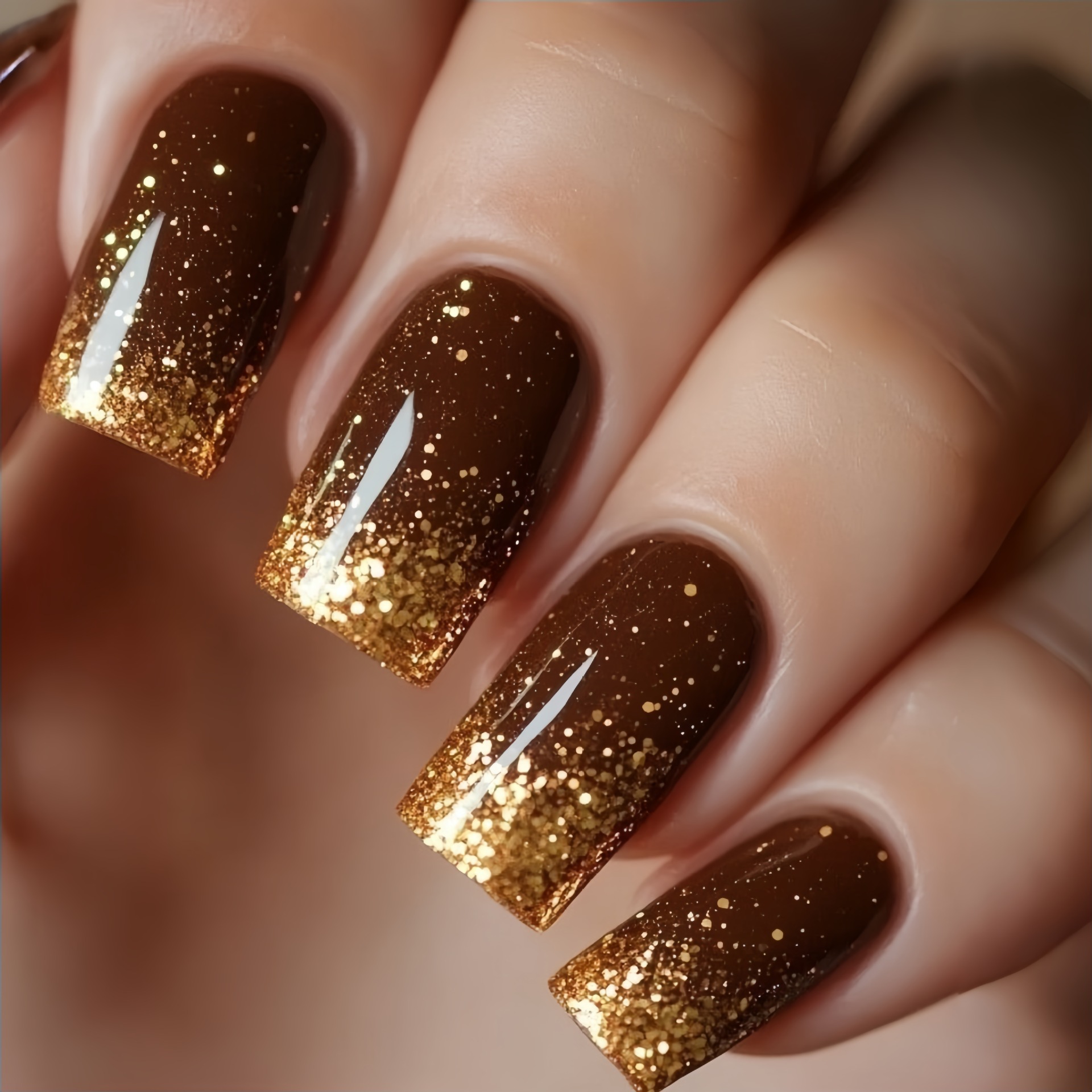 Short Medium fake nails Gradie - Nail Art Aesthetic ulasan dan harga