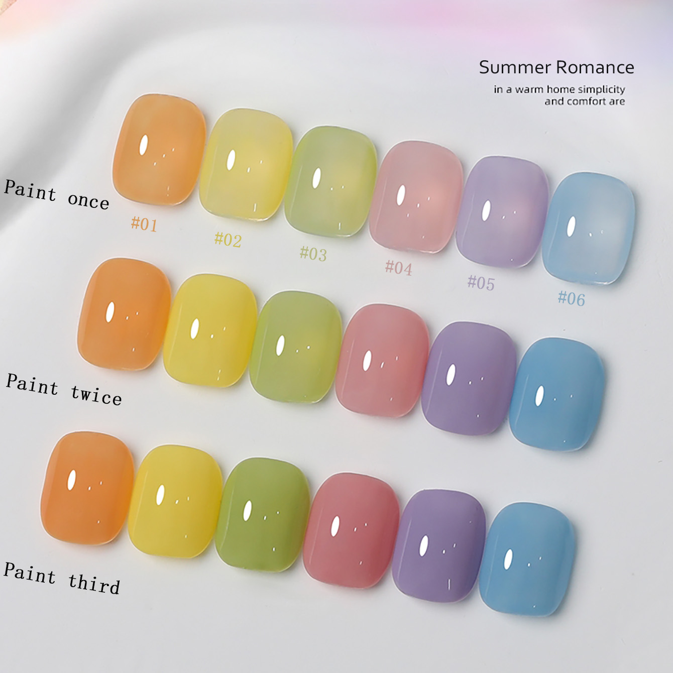 1-6pcs PSK New Macaron Candy O - Nail Art Ice Blue ulasan dan harga