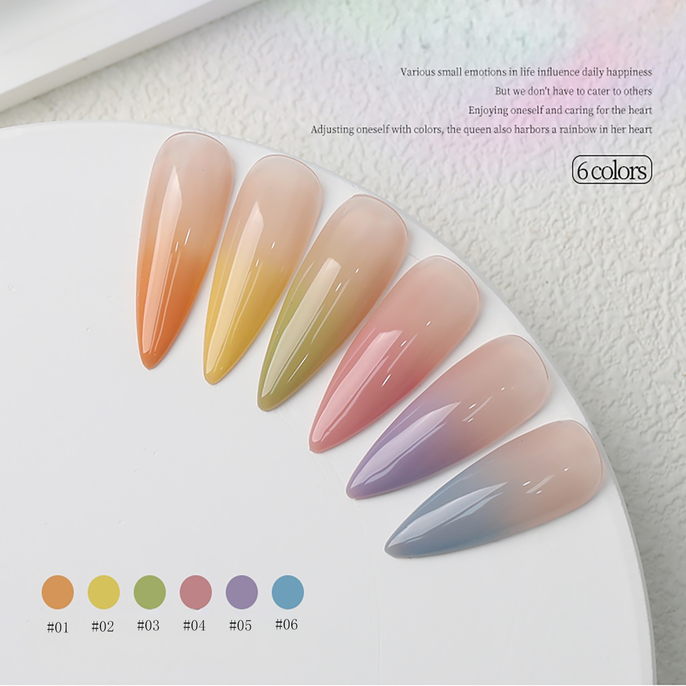 1-6pcs PSK New Macaron Candy O - Nail Art Ice Blue ulasan dan harga