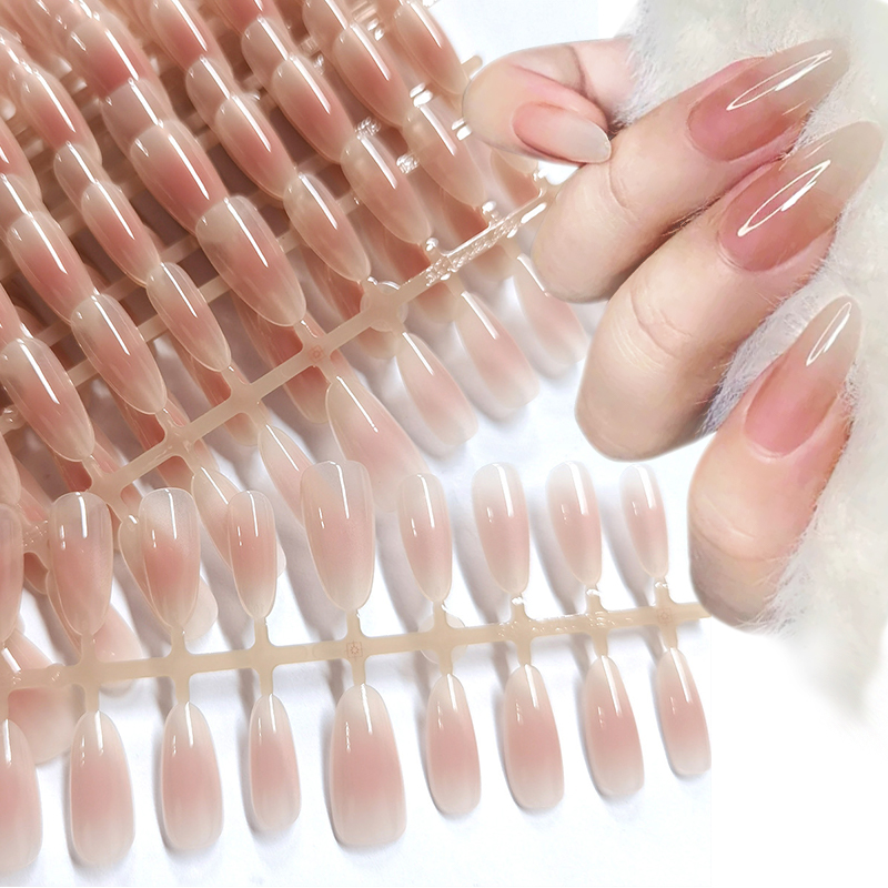 30Pcs Nude Color Fake Nail Fas - Nail Art Xs ulasan dan harga