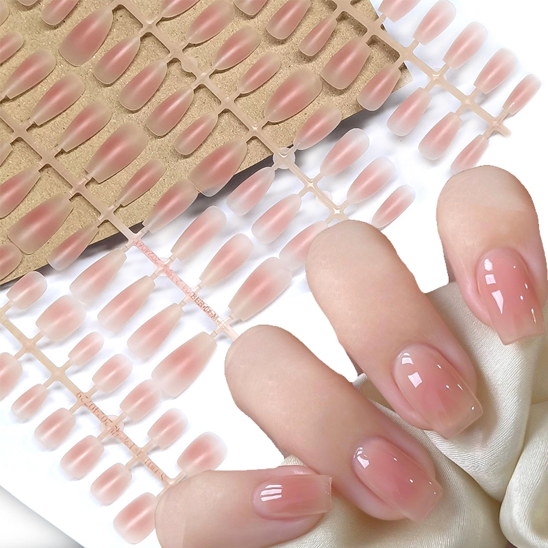 30Pcs Nude Color Fake Nail Fas - Nail Art Xs ulasan dan harga