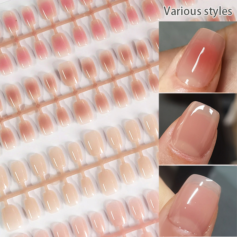 30Pcs Nude Color Fake Nail Fas - Nail Art Xs ulasan dan harga