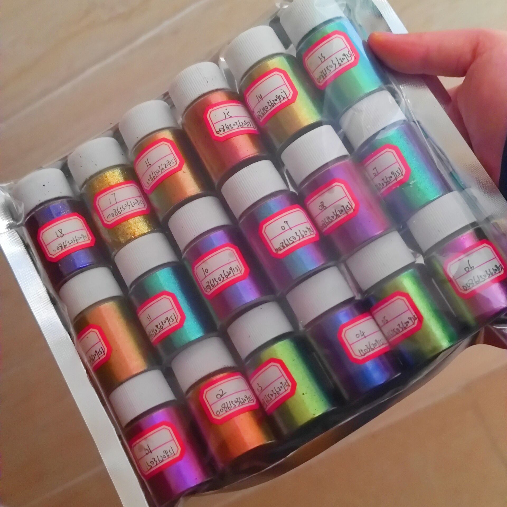 10g/jar Chameleon Glitter Powd - Nail Glitter Chrome ulasan dan harga