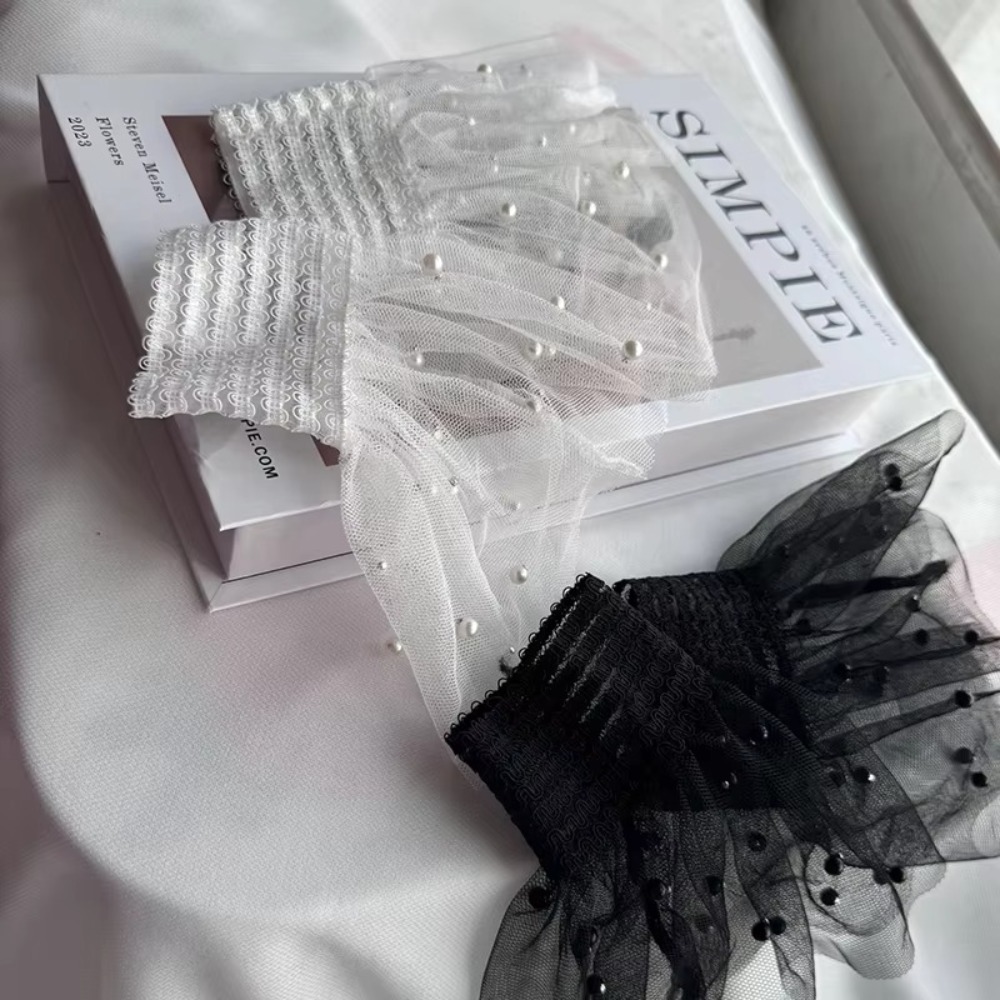 1Pairs Black White Bead Mesh S - Nail Art Viral ulasan dan harga