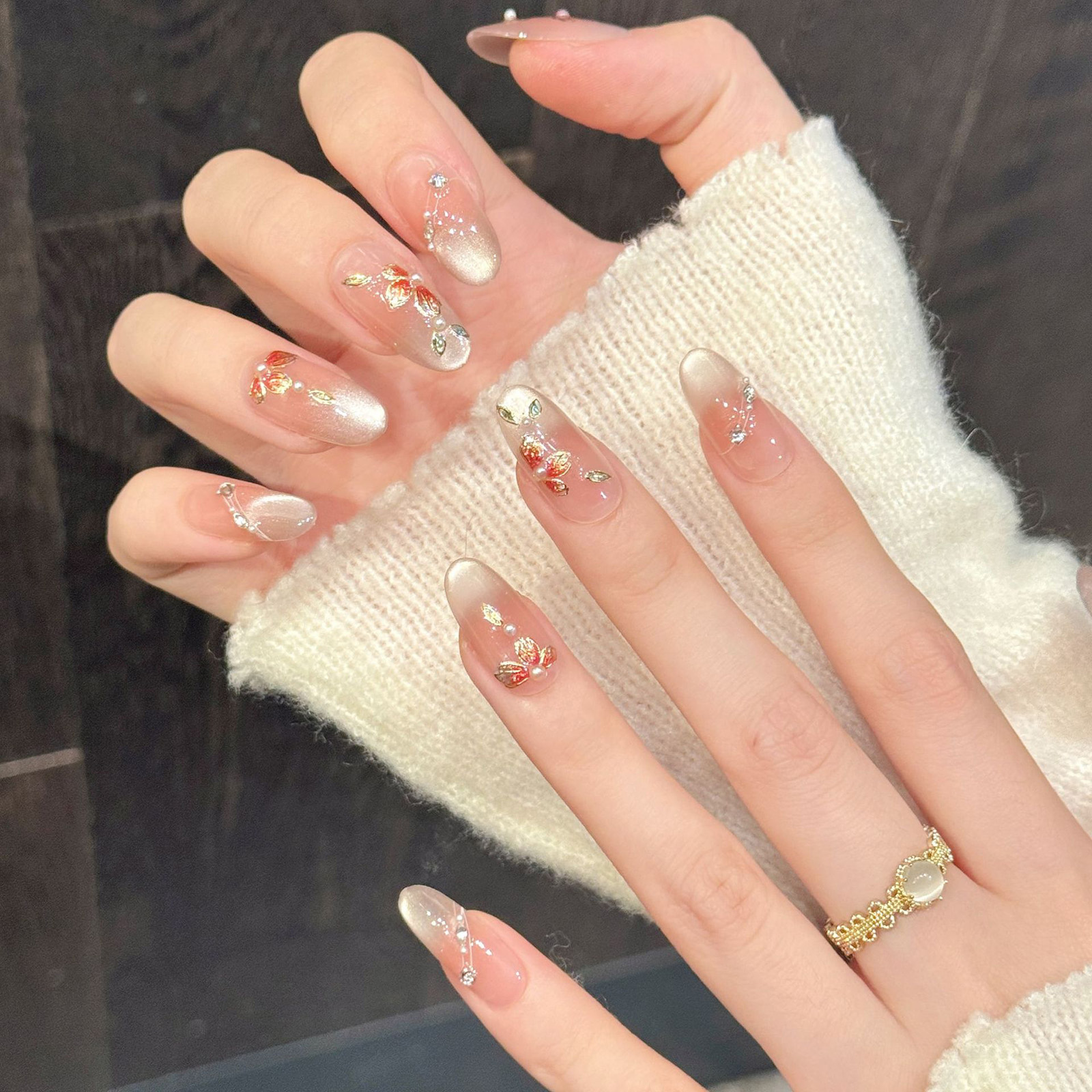 10pcs Handmade Fake Nails Pres - Nail Art Aesthetic ulasan dan harga