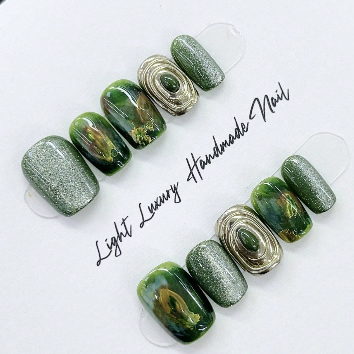 10pcs pure hand pressed short  - Nail Art Aesthetic ulasan dan harga