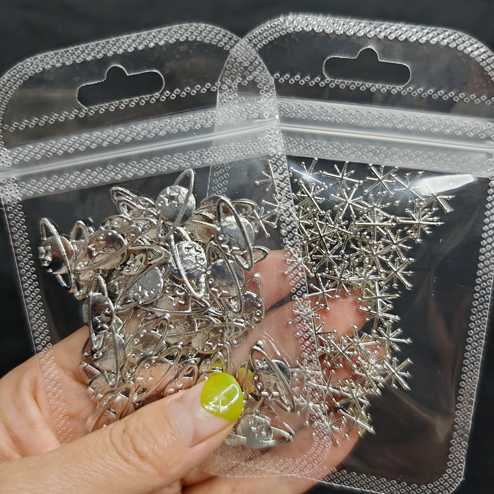 20pcs Silver Stars Nail Charms - Nail Art Vampire ulasan dan harga