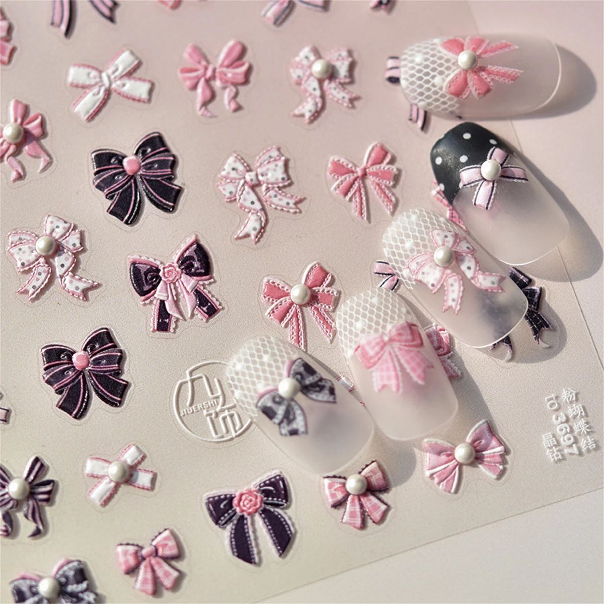 1pcs 5D Kawaii Exquisite Pink  - Nail Art Vampire ulasan dan harga